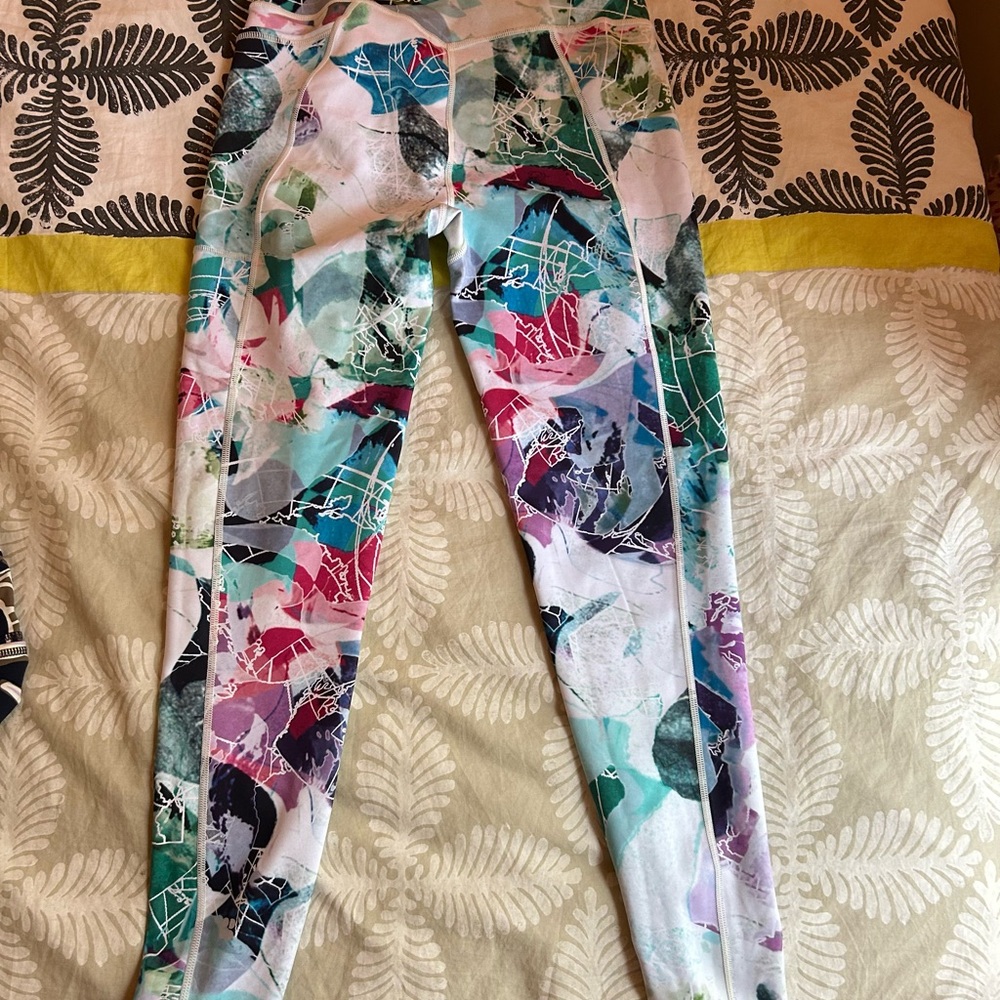 Sweaty Betty Abstract Multi-Color Leggings